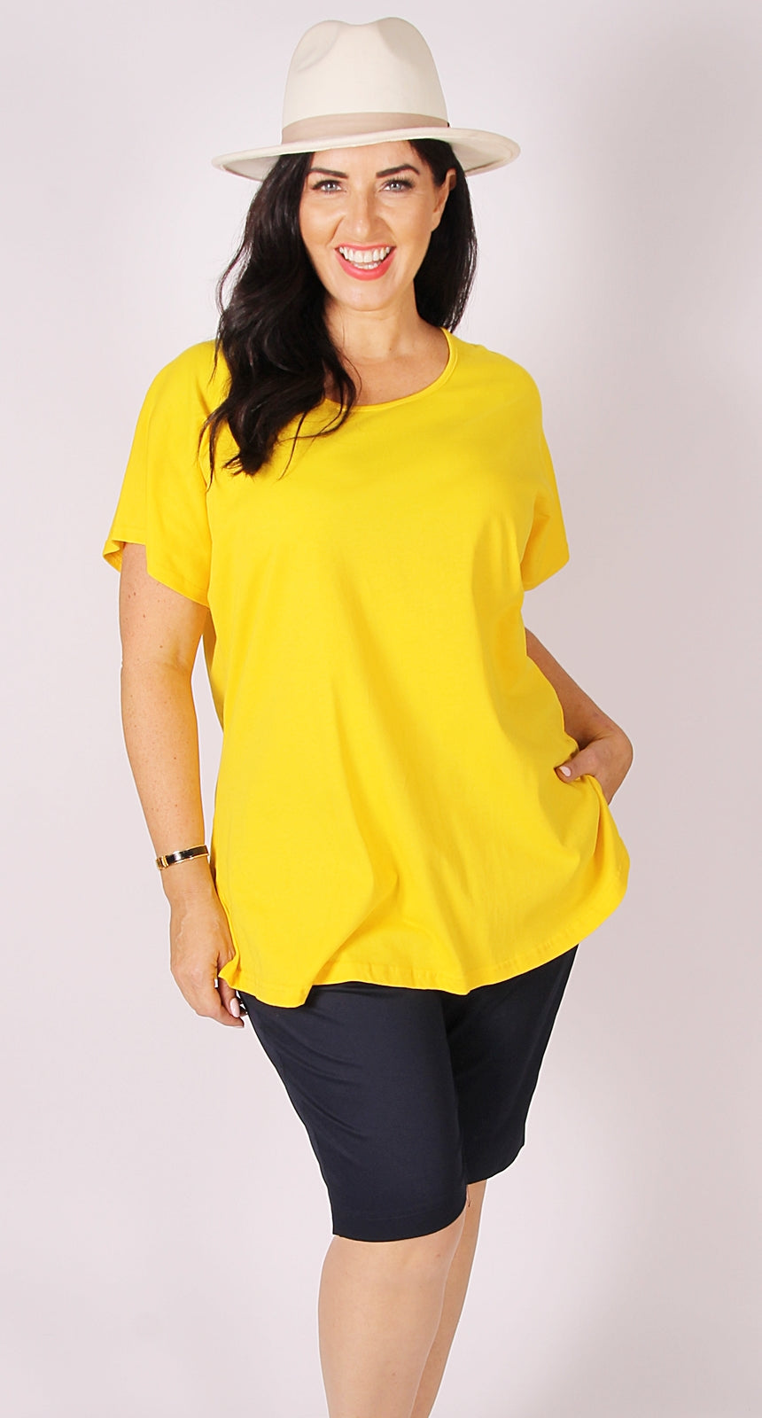Easy Cotton Shell Top Yellow