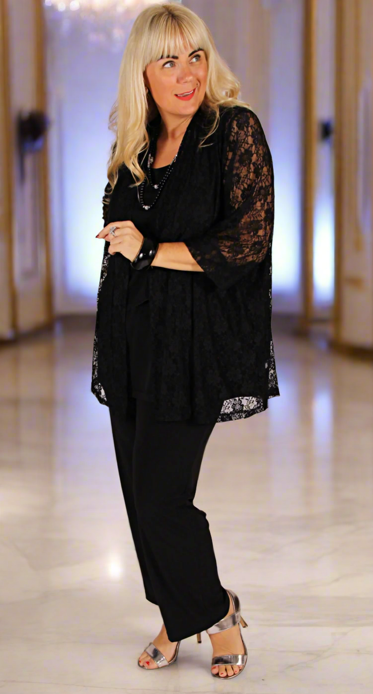 Louisa Lace Jacket Black