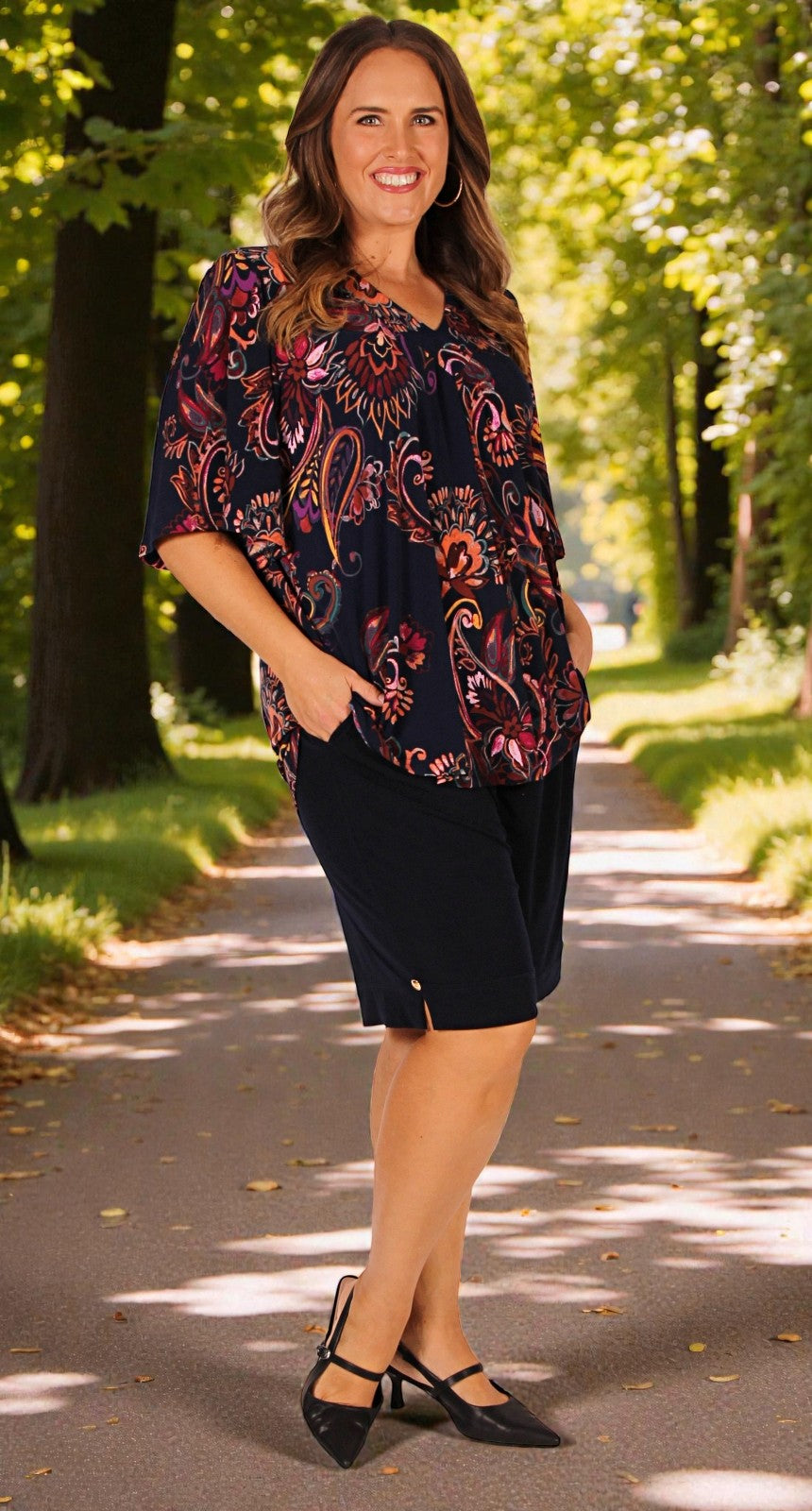 Comfy Knit Walk Short Navy – Sybils Plus Size Fashion