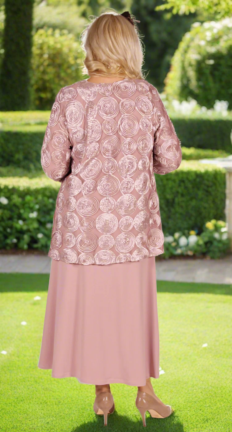 A-line Flounce Skirt Dusty Pink
