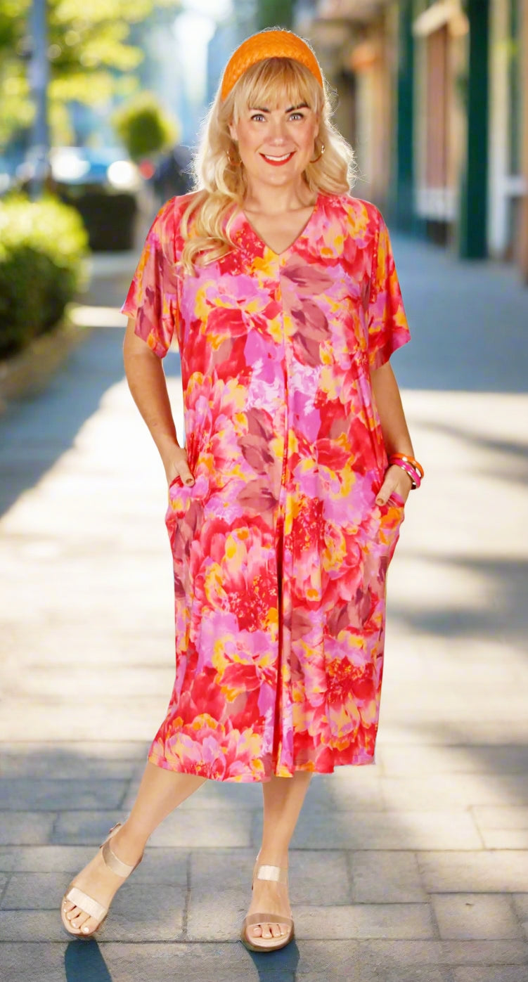 Florence Float Dress Sunset Blossom