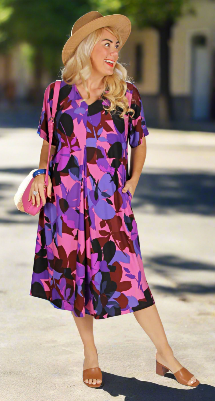 Florence Float Dress Plum Passion