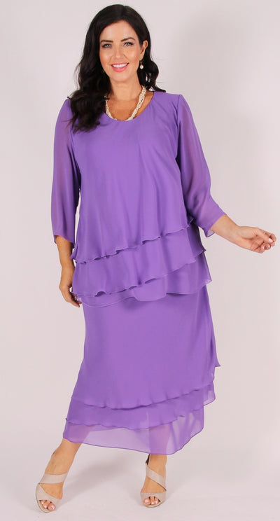 Rosaline Chiffon Layer Top Orchid