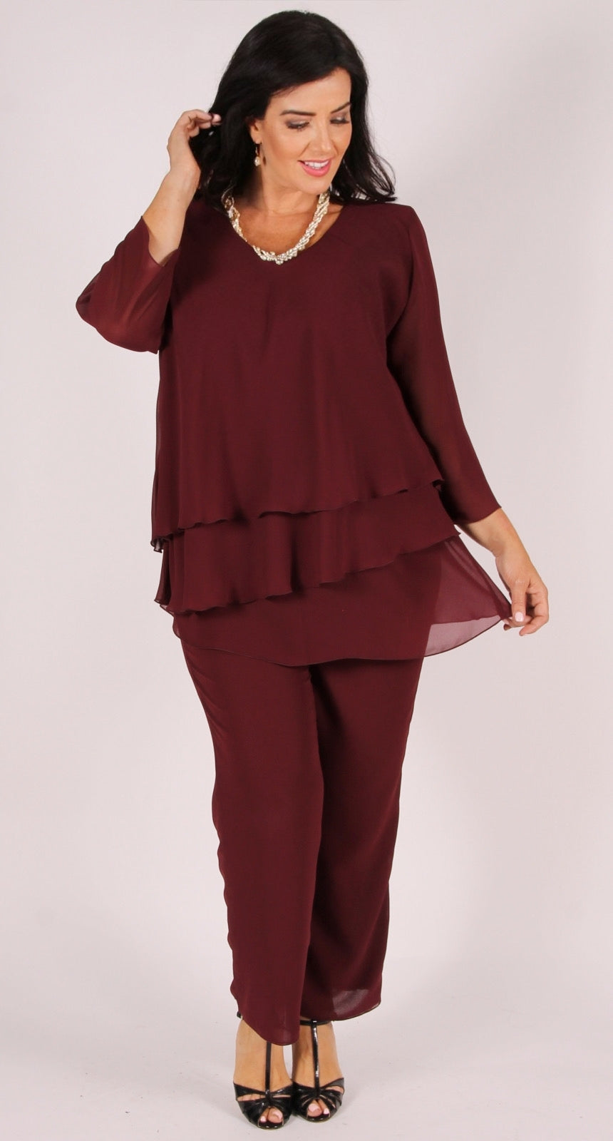 Rosaline Chiffon Layer Top Shiraz