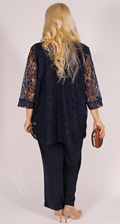 Louisa Lace Jacket Navy