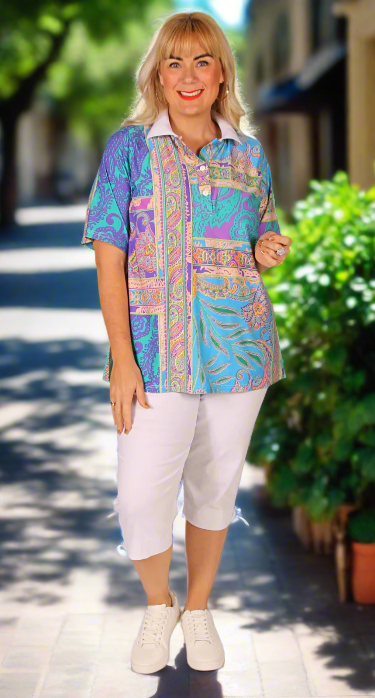 Designer Print  Polo Mediterranean Mix