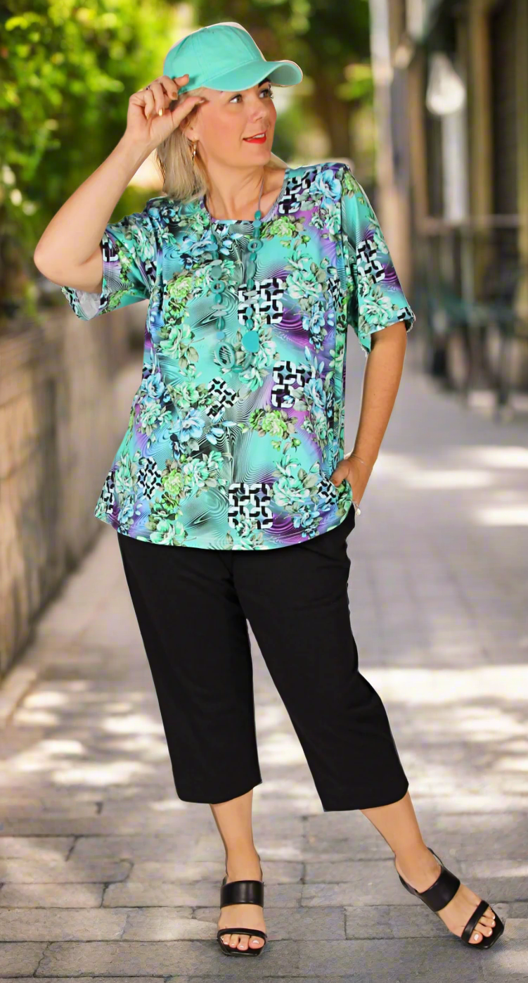 Rikki Round Neck Top Magical Mint