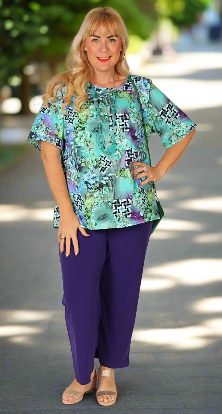 Rikki Round Neck Top Magical Mint