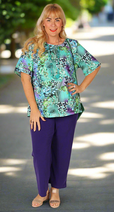 Rikki Round Neck Top Magical Mint