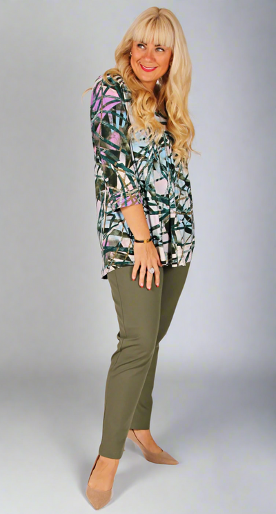 Pull-On Ponti Pant Khaki
