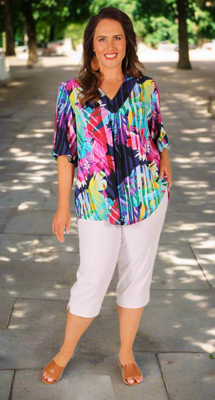 Bella V-Neck Top Colour Sensation