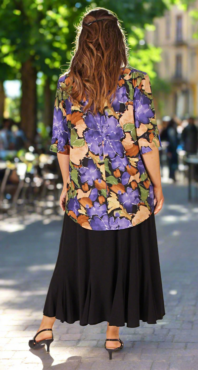 Bella V-Neck Top Purple Taupe Harmony