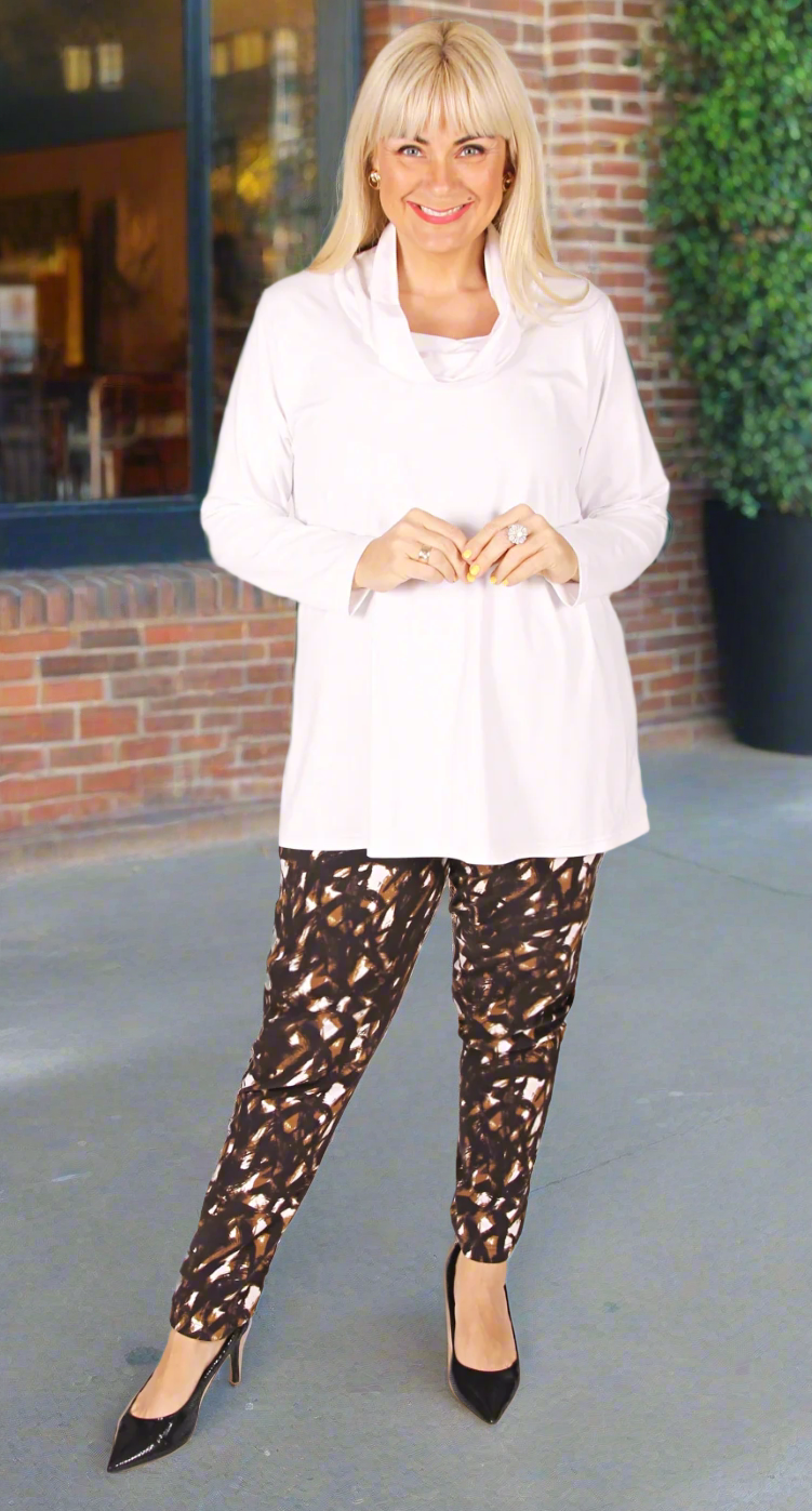 Full Length Bengaline Pant Black|Caramel