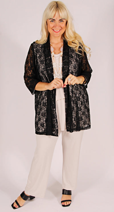 Louisa Lace Jacket Black
