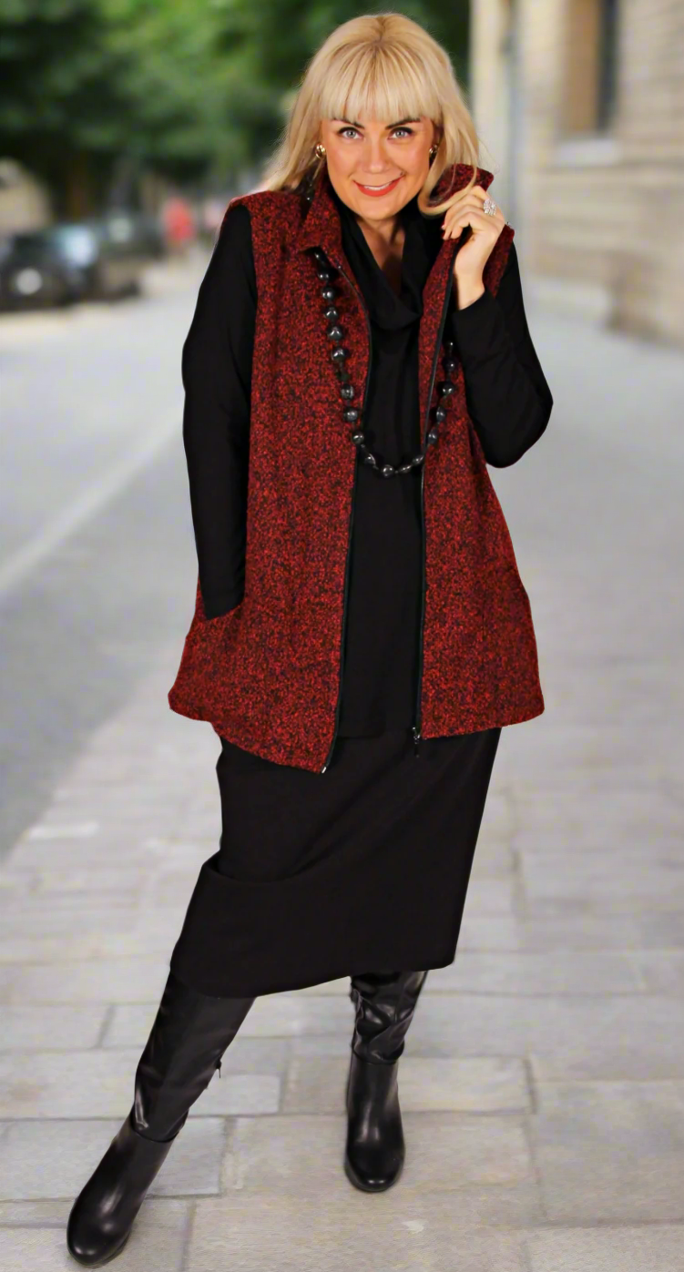 Pull-On Ponti Skirt Black