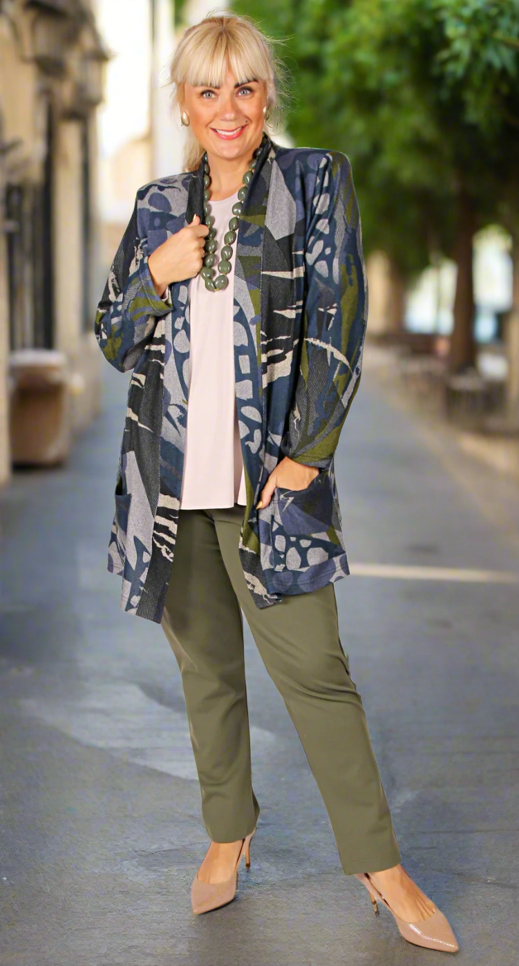 Pull-On Ponti Pant Khaki