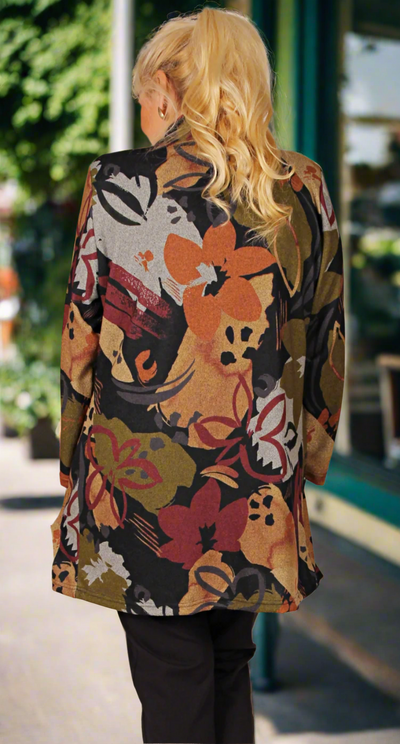 Cosy Knit Edge to Edge Autumn Leaves