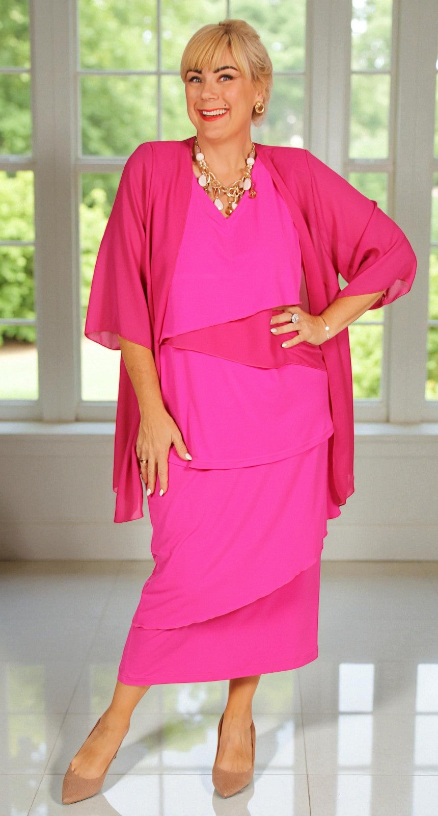 Events Edge to Edge Jacket Fuchsia