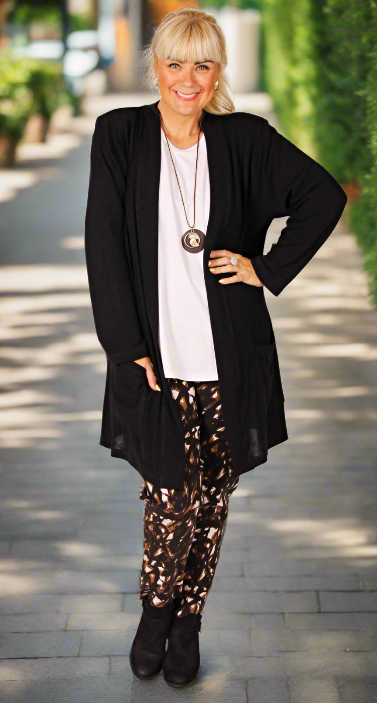 Full Length Bengaline Pant Black|Caramel