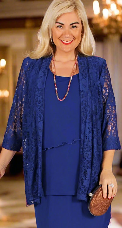 Louisa Lace Jacket Sapphire