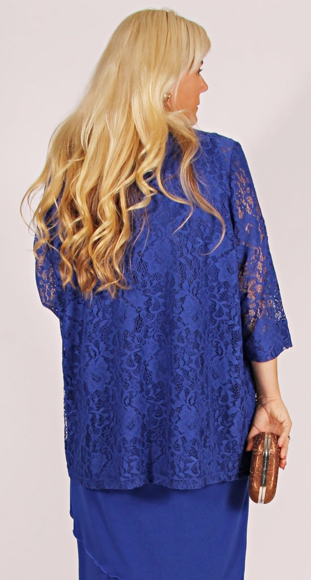 Louisa Lace Jacket Sapphire