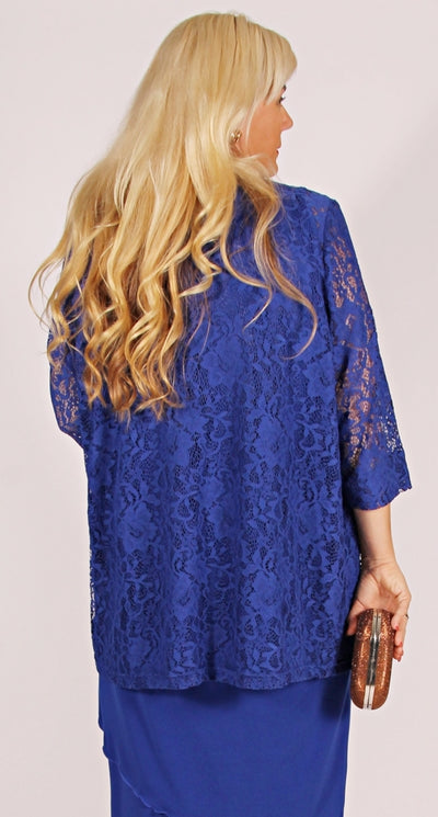 Louisa Lace Jacket Sapphire