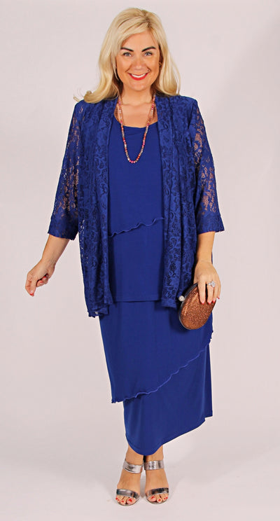 Overlay Pull-On Skirt Sapphire