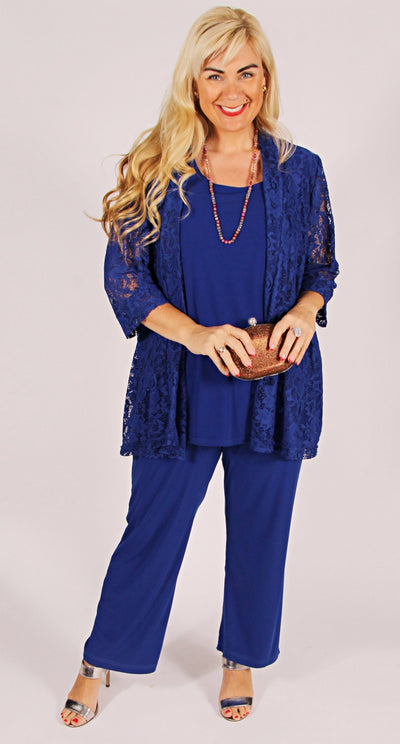 Louisa Lace Jacket Sapphire