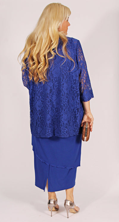 Overlay Pull-On Skirt Sapphire