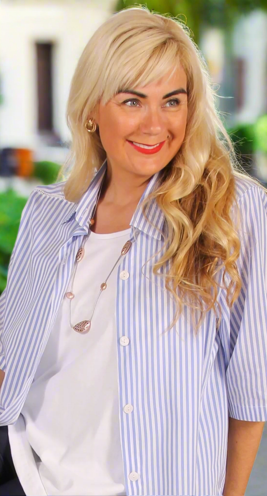 So Soft Silk and Cotton Classic Blouse with Broderie Detail
