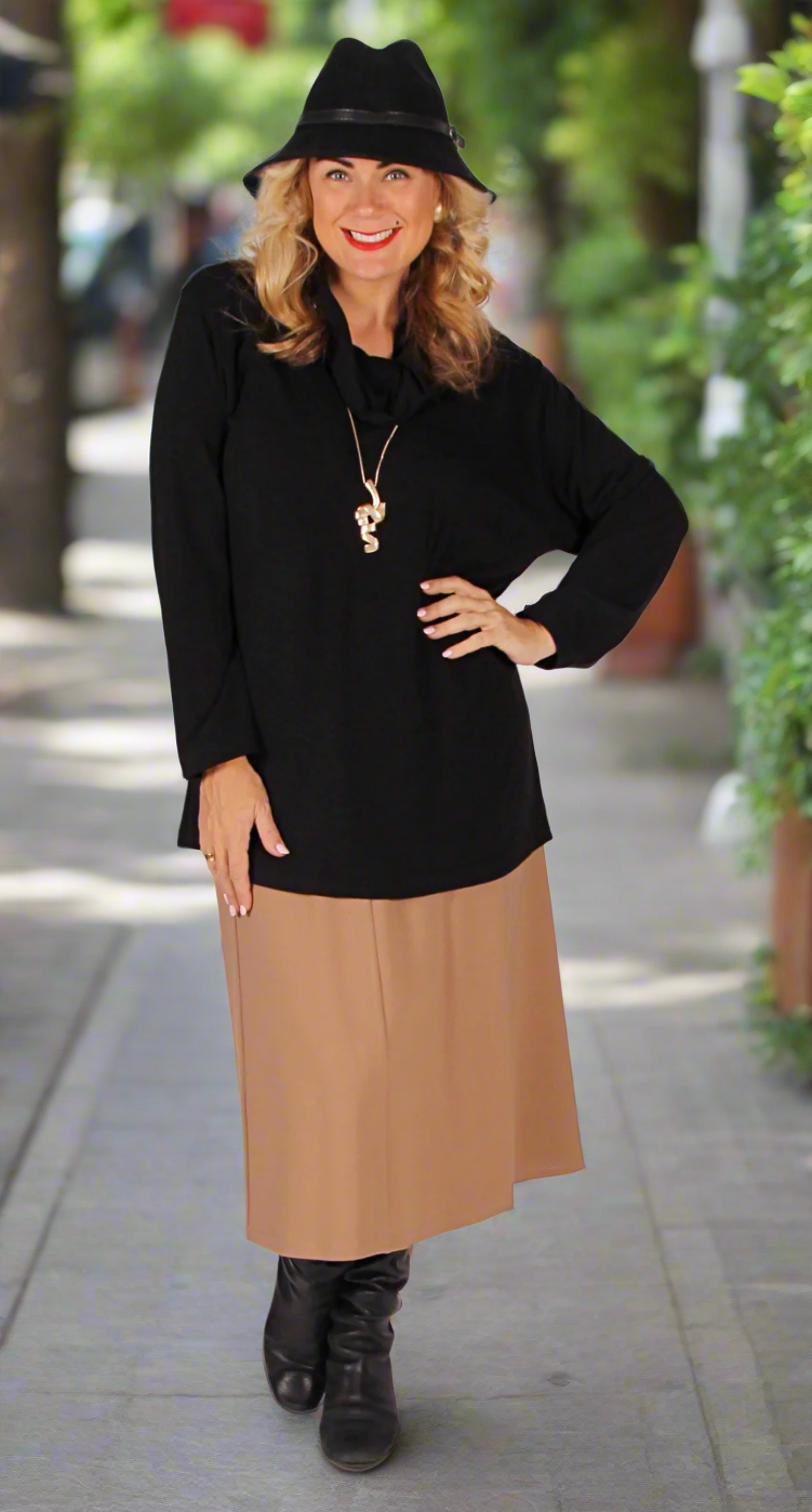 Derby Ponti Six Gore Skirt Caramel
