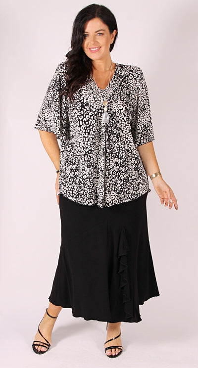 Swing Splice Skirt Black