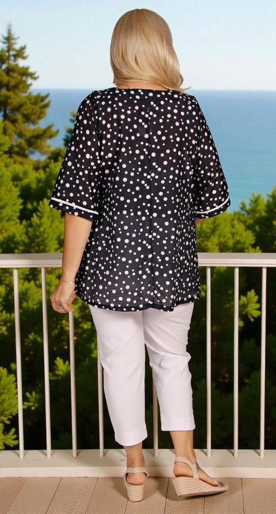 Capri Length Bengaline Pant White