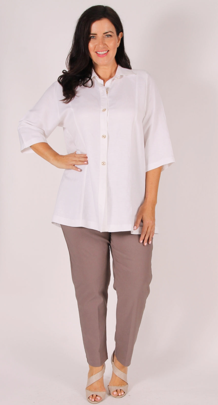 Hastings Linen Blend Blouse White