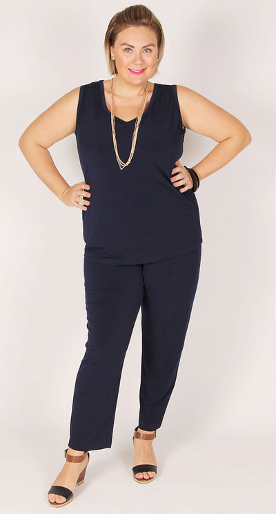 Lagos Poly Spandex Cami Navy