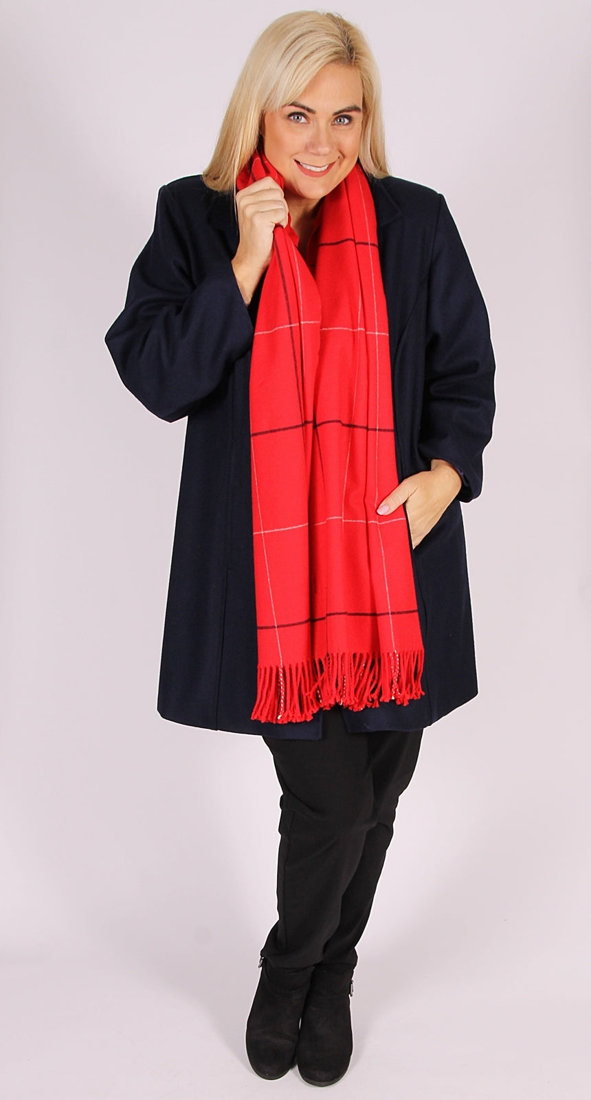 Classic Woollen Coat Navy