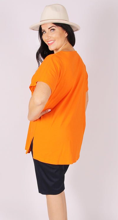 Easy Cotton Shell Top Orange