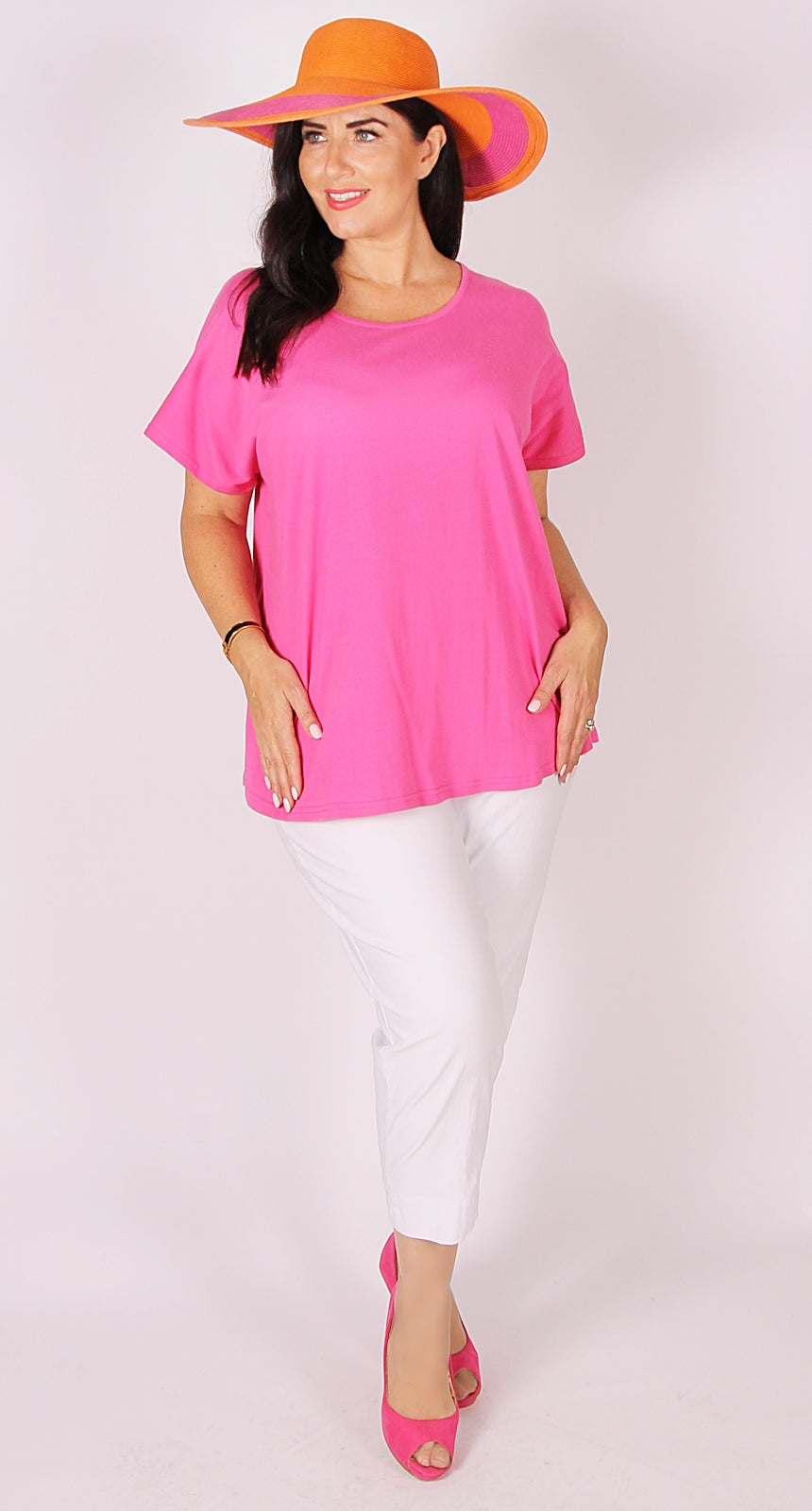 Easy Cotton Shell Top Pink
