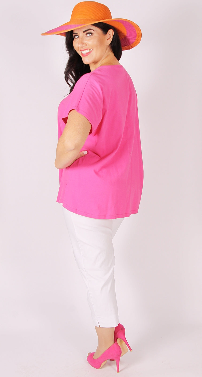 Shell Pink Top Easy Cotton Shell Top Pink – Sybils Plus Size Fashion