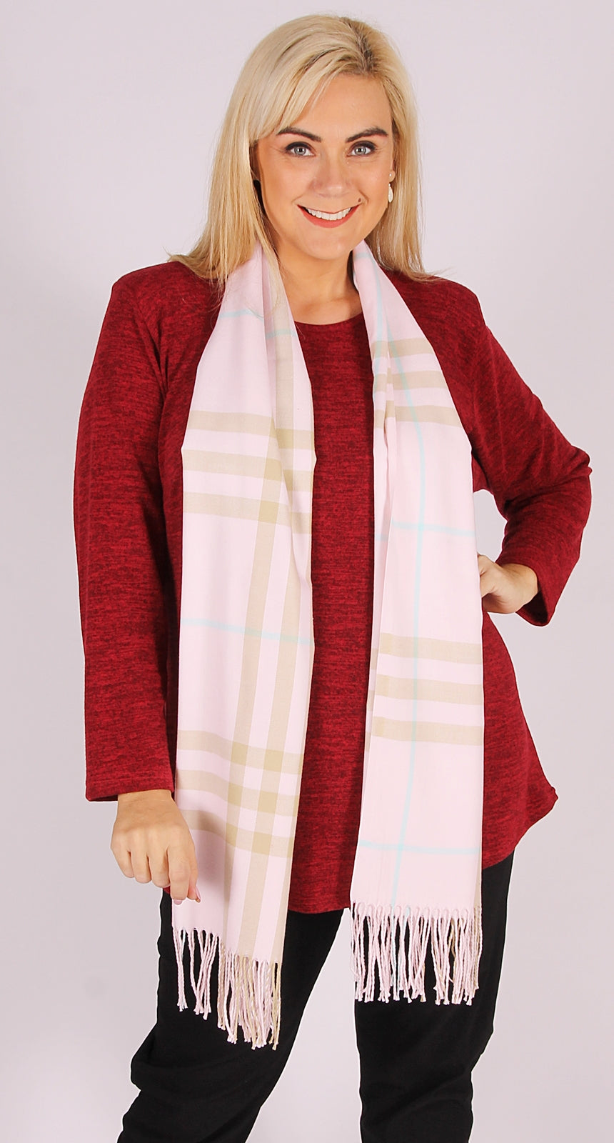 Wool Blend Pashmina Pink