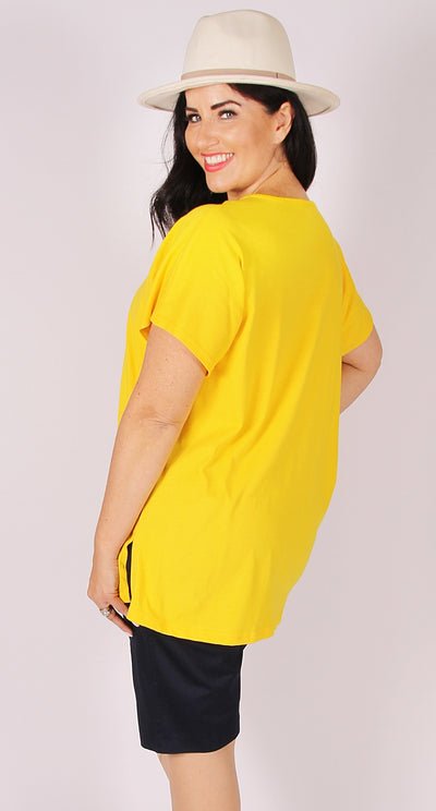 Easy Cotton Shell Top Yellow