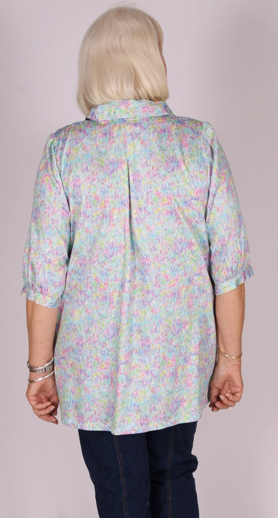 Carlotta Cool Polished Cotton Top Pastels