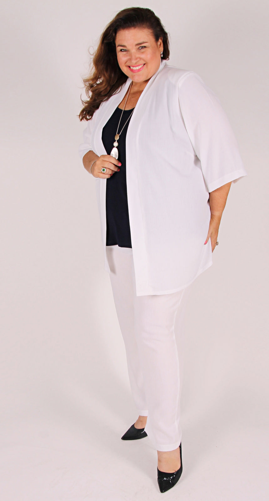 Relaxed Cut Pant White Crinkle