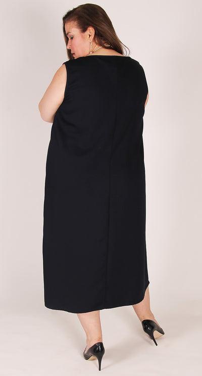 Sybil's Crepe Singlet Dress Navy