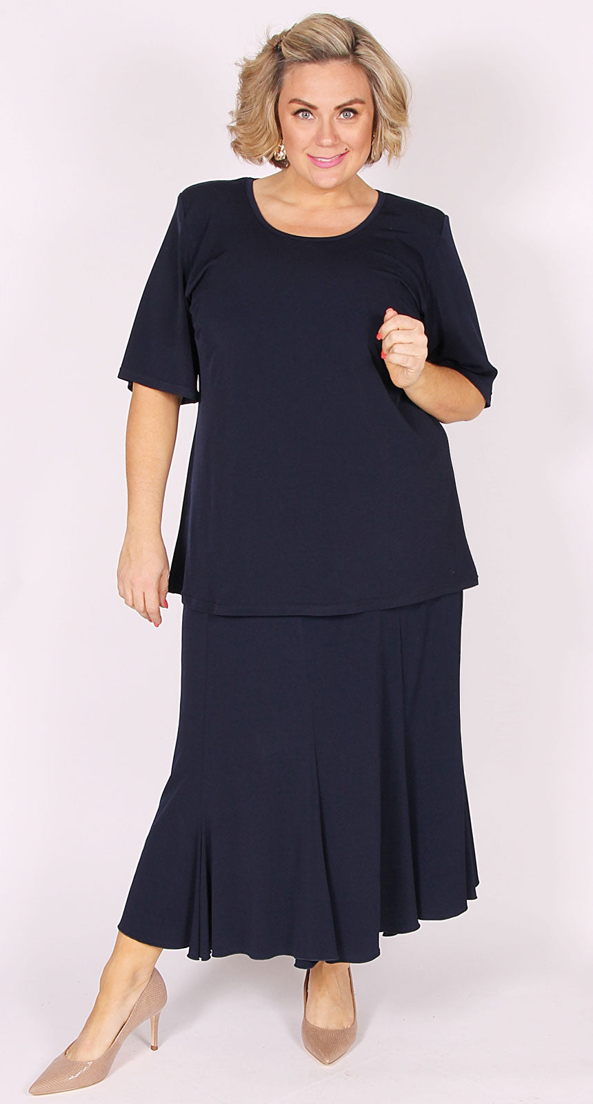 Rikki Round Neck Top Navy